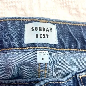Aritzia Sunday Best Jupiter Jeans High-Waisted Wide Leg Dark Wash Women’s Size 6 thumbnail 4