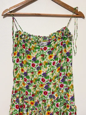 SWF Dynamic Floral Dress Size Medium Resurgence Shoulder Tie Maxi Revolve thumbnail 4