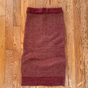 maroon burgundy red two toned knit skirt thumbnail 1