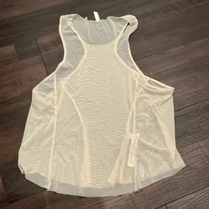 FP Movement Sheer Mesh Racerback Tank Top Cream Ivory Lightweight Large Yoga Gym thumbnail 1
