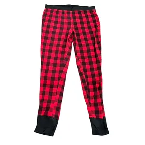 Stars Above Victoria's Secret Plaid Thermal Pajama Set in Red and Black, Size L thumbnail 3