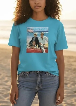 Riptide TV Graphic T-Shirt Bella Canvas Unisex 2XL Turquoise Retro Tee thumbnail 1