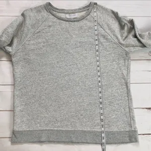 Everlane Heathered Gray Crewneck Pullover Sweatshirt Size Large thumbnail 11