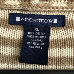 Architect Cardigan Sweater Open Front Women’s Size XL 100% Cotton thumbnail 5