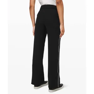 Lululemon On the Right Track Pant in‎ Black / White Size 10 thumbnail 2