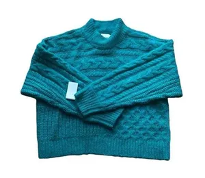 Abercrombie & Fitch Women's Green and Blue Jumper. Sz M thumbnail 1