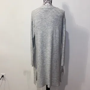 a.n.a Heather Gray Long Duster Cardigan Sweater W Front Pockets Size Medium thumbnail 8