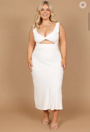 NWT Altar’d State Cream Cutout Twist Front Dress thumbnail 2