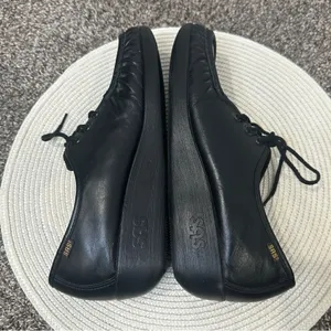 SAS Bounce Comfort Wedge Black Leather Handsewn‎ Walking Shoes Women Sz 11M thumbnail 5
