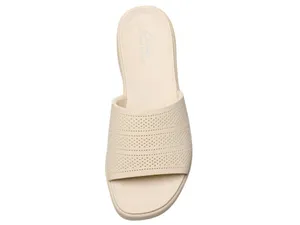NWT Clarks Drift Twist Wedge Slide Sandals 26181604 Cream Off White 8M thumbnail 4