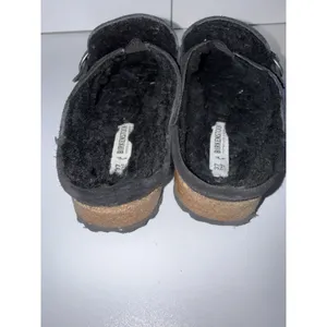 Birkenstock Buckley Shearling Suede Leather Tan Brown Slip On Clog Mule Sandal L thumbnail 6