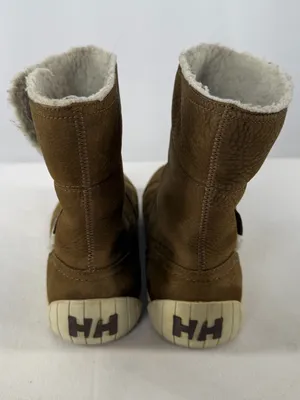 Helly Hansen‎ Waterpoof Leather Shearling Winter Pull On Boots in Brown Size 5.5 thumbnail 5