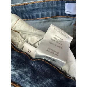 Vervet by‎ Flying Monkey Skinny Jeans Womens 26 Blue Button Fly Raw Hem VT295 thumbnail 6