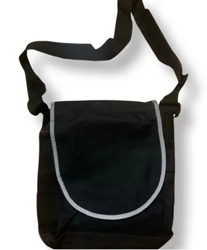 Black Nylon Messenger Bag Crossbody Shoulder Bag Adjustable Strap Utility Travel thumbnail 1