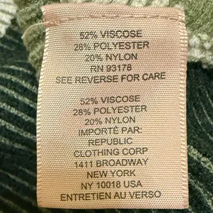Philosophy Green Striped Drop Batwing Shoulder Viscose‎ Sweater Textured Sz M thumbnail 10