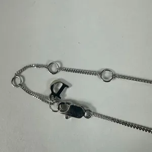 Christian Dior Letter “D” Y-Drop Silver Tone Rhinestone Pendant Necklace thumbnail 10