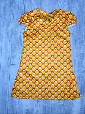 Pineapple Halloween costume dress up cosplay dress 2-8 stretchy short sleeve thumbnail 5