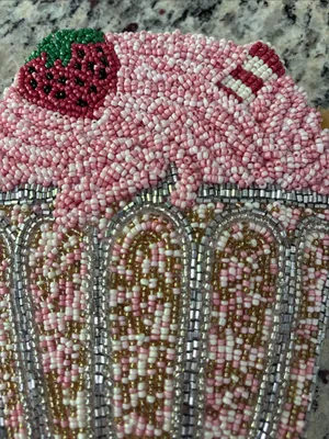 Made in India Beaded Pink and Silver Strawberry Milkshake Crossbody Bag thumbnail 12