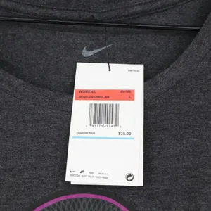 Nike Womens New York Mets MLB Graphic T-Shirt Charcoal Grey Pink Logo Large NEW thumbnail 4