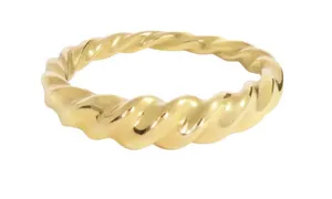 Hey Harper Dove Gold Tone Twisted Band Ring - Size 6 thumbnail 1