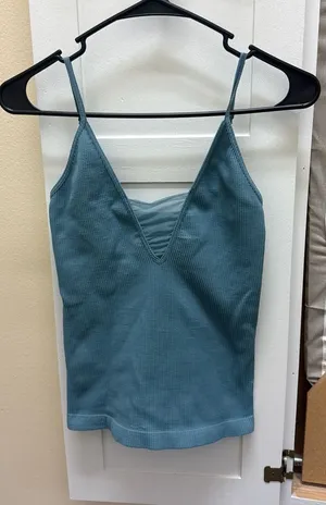 Intimately Free People Ali Low V-Neck Camisole with Mesh Detail thumbnail 1