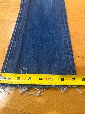 Mother The runaway fray precious heirloom distressed skinny flare jeans size 24. thumbnail 9