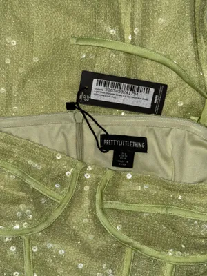 Pretty Little Thing Green Mini Sequin Dress thumbnail 6