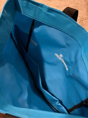 Blue Tote Bag with Black Handles thumbnail 4