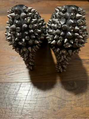 Sam Edelman Lorissa Black Spike Studded High Heel Pumps thumbnail 4