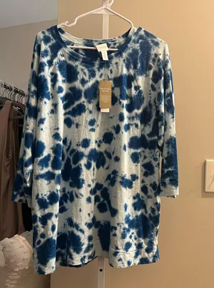 Chicos tie dye thin sweatshirt  thumbnail 1