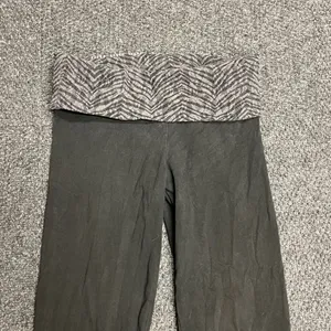 Victoria's Secret PINK Black Lace Silver Sparkle fold over leggings pants Y2K Sm thumbnail 7