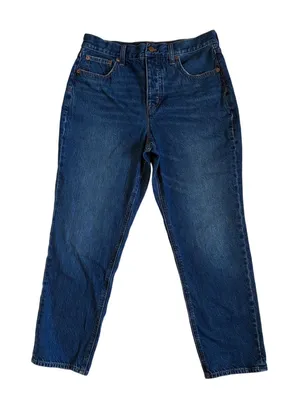 J.Crew Premium Edition Womens 29 High Rise Straight Jeans Dark‎ Wash BX528 thumbnail 1
