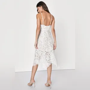 Lulus | One Wish White Lace Midi Dress, Size M thumbnail 3