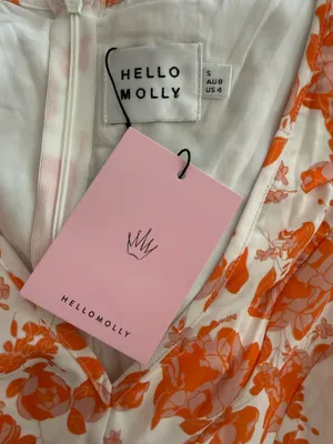 Hello Molly Orange Floral Mini Dress thumbnail 4