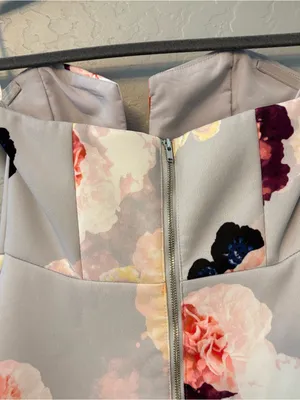 Keepsake the label divide floral flower bloom strapless tulip dress size XS thumbnail 14