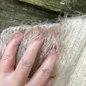 Long haired angora size L/XL oversized open cardigan. thumbnail 4