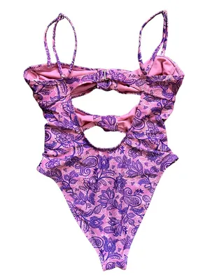 Floral Cutout One Piece Swimsuit thumbnail 4