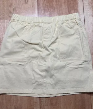 Lands End Womens Pale Yellow Cotton Blend Pull On‎ Skort Size 12 Active Casual thumbnail 1