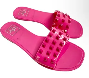 Dolce Vita Jelly Sandals Womens‎ Size 5 Skylar Pink Spiked Slip On Slides thumbnail 1