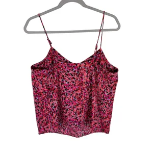 Nine West Pink Speckled Spaghetti Strap Lightweight Tank‎ Blouse Size L thumbnail 2