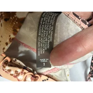 Torrid Bikini Top 1X 14 16 Pink Brown Patchwork Paisley Floral Wireless Swim thumbnail 6
