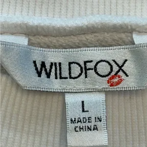 Wildfox Overthinker graphic Relaxed Fit French Terry crewneck funny sweatshirt L thumbnail 6