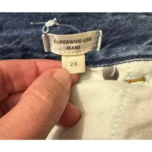Madewell Superwide-Leg Jeans in Fannin Wash Rigid sz. 26 thumbnail 7