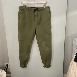 American Eagle Womens Joggers Olive Green Next Level Flex Solid Medium thumbnail 2
