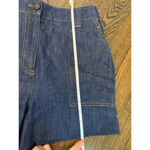 Reiss Ashby Linen Shorts Denim High Waisted Sz 2 NWT $175 thumbnail 13