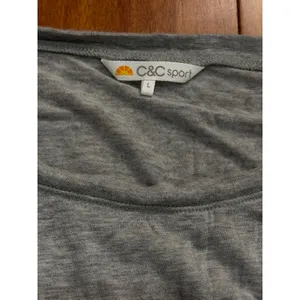 C&C Sport Gray Long Sleeve Top Women‎ Size L Casual Athletic Shirt thumbnail 2