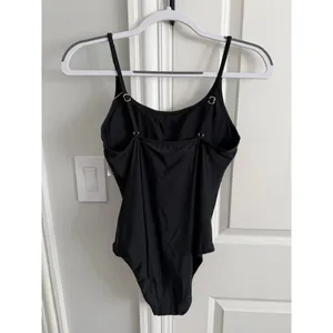 Quince NWT Italian Cami One-Piece Swimsuit Black Small thumbnail 5