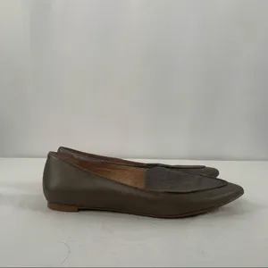 Madewell Calf Hair Pointed Toe Slip On Loafers in Grey‎ Size 8 thumbnail 3