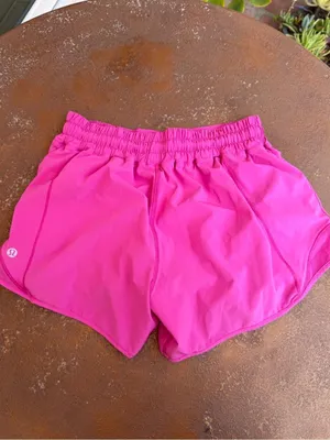Lululemon hotty hot pink shorts Size 6 #athleisure #yoga #running thumbnail 3