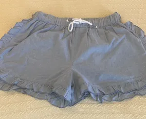 NWT Simply Southern blue ruffle shorts M thumbnail 1